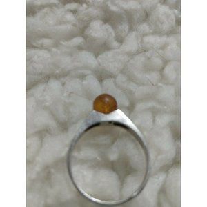 925 STERLING SILVER GENUINE BALTIC AMBER ROUND